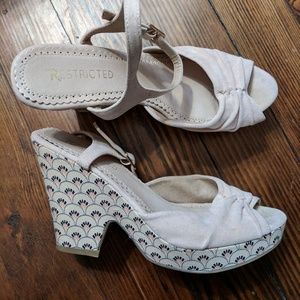 Mod Wedge Sandal Cloth Velvet